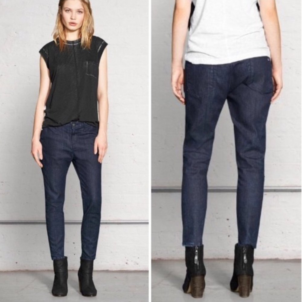 NWT Rag and Bone Ice Dash Trouser Ice Blue Denim Jeans Women's Size 25 !